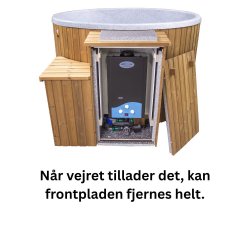 Citytub Arctic Vildmarksbad - Isoleret med Gasovn - Grafit sort